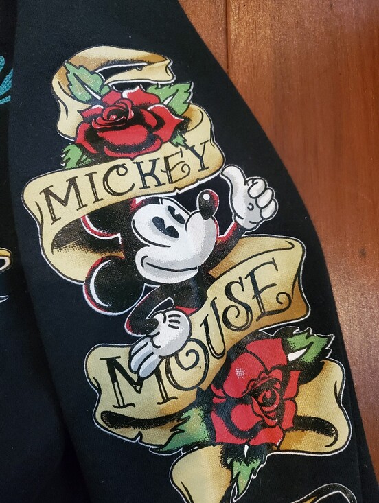 Disney Tops - Walt Disney World Mickey Tattoo Art Hoodie XL